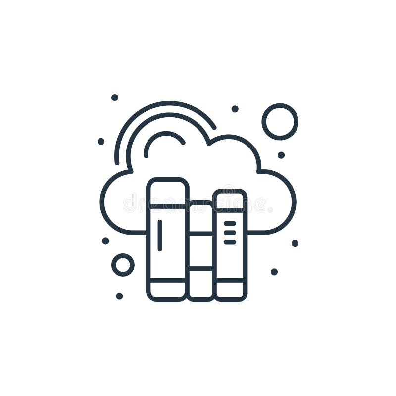 Digital Library Vector Icon. Digital Library Editable Stroke. Digital