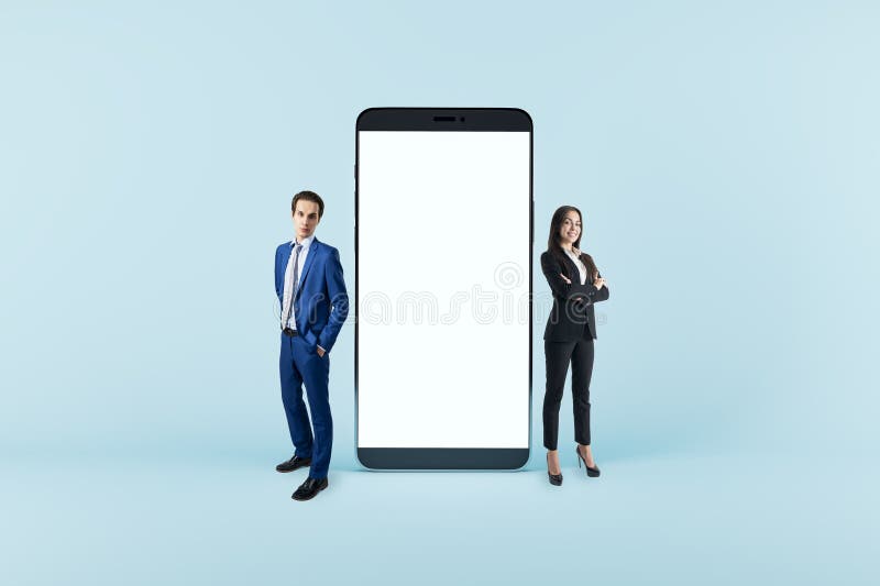 Digital Life Service Concept with Blank White Modern Smartphone Screen