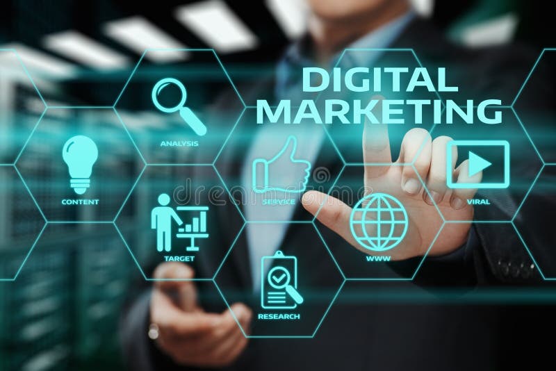 Digital-Marketing-Inhalts-Planungs-Werbestrategiekonzept
