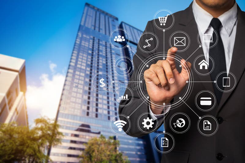 Digital marketing media in virtual screen stock photos Digital marketing media in virtual screen stock photos