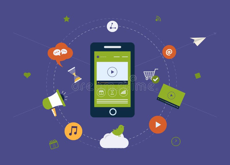 Digital-Marketing-Satz vektor abbildung Digital-Marketing-Satz vektor abbildung