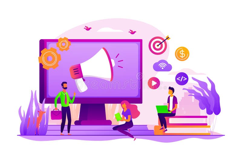 Digital-Marketingstrategiekonzept-Vektorillustration stock abbildung