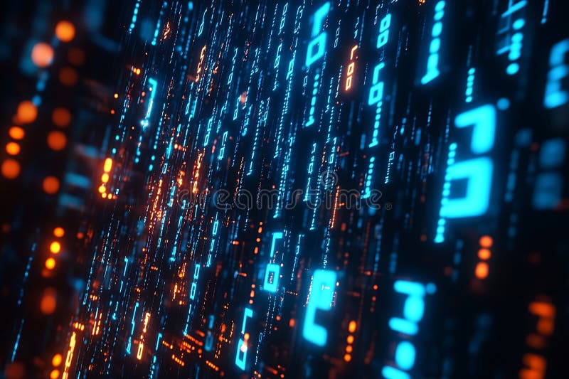 Digital Matrix Code vector illustration