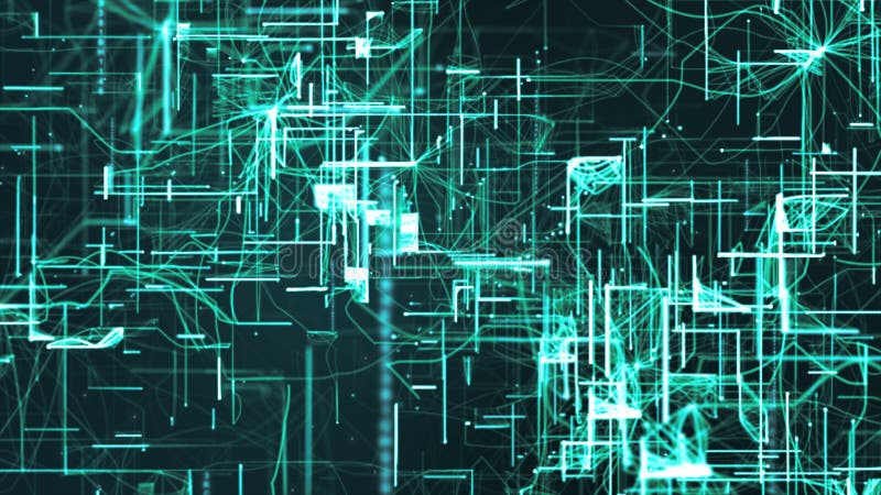 Digital Matrix Particles Grid vector illustration