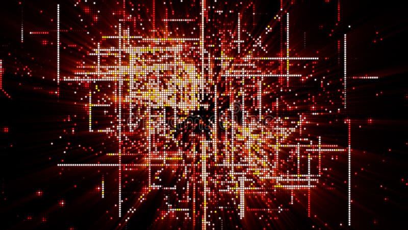Digital Matrix Particles Grid royalty free illustration