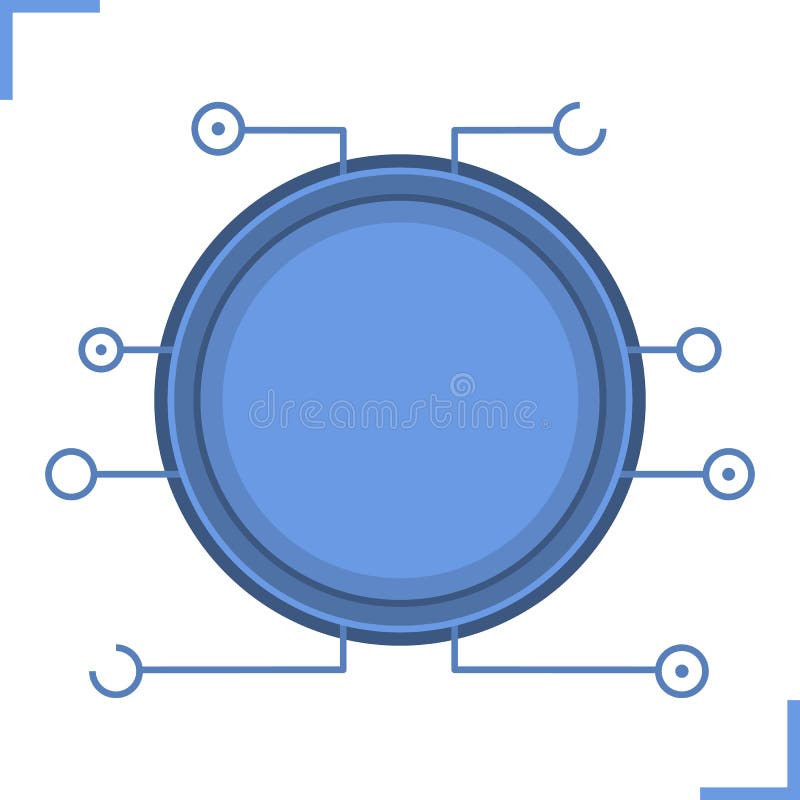 Digital microchip frame vector illustration
