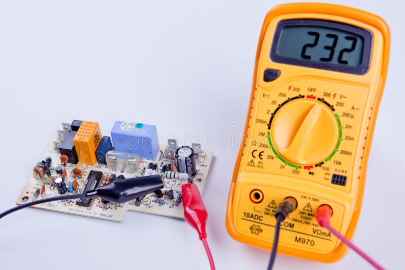 Digital Multimeter with Board Stock Image Image of board, impendance