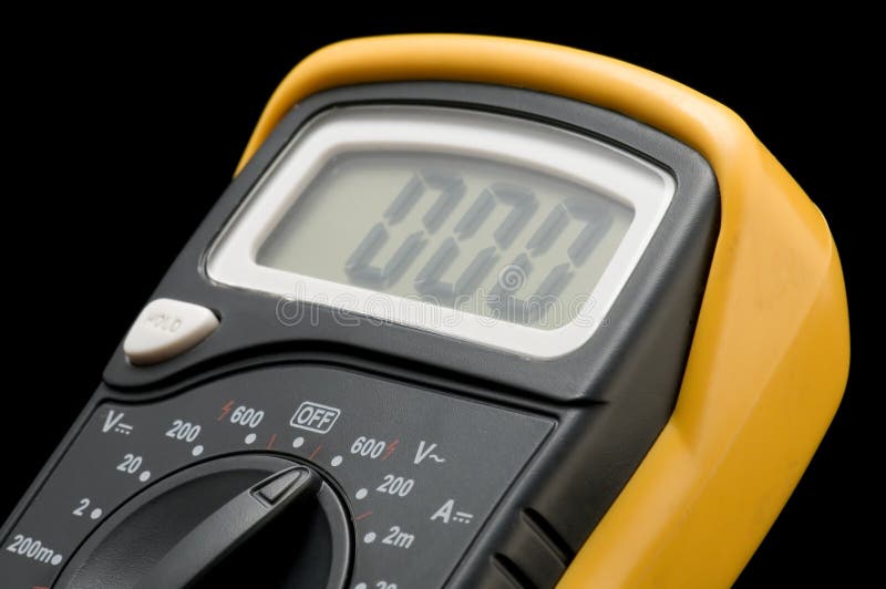 Digital multimeter macro royalty free stock photos