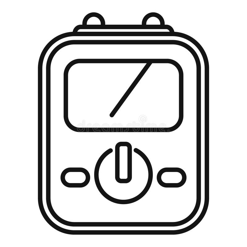 Digital multimeter measuring electrical current with display vector illustration