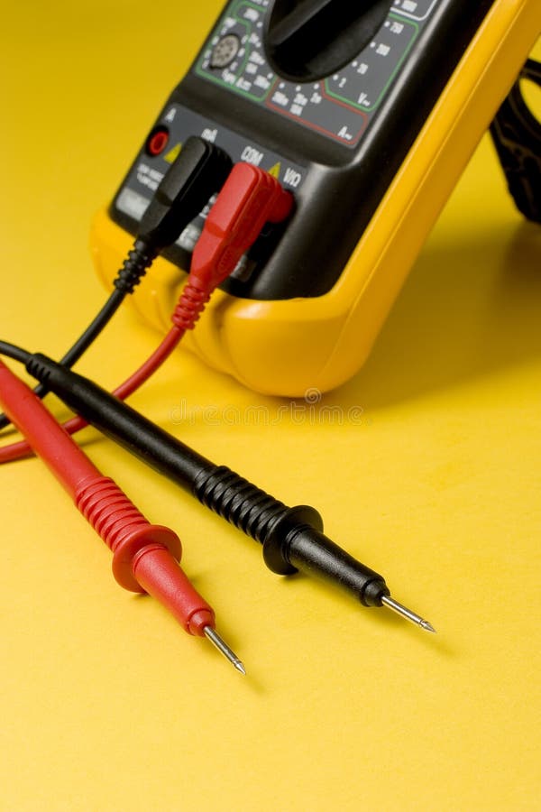 Digital multimeter probes royalty free stock photo