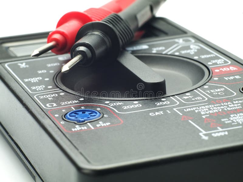 Multimeter Pointed Test Probes with Shrouded Banana Jacks on End Stock