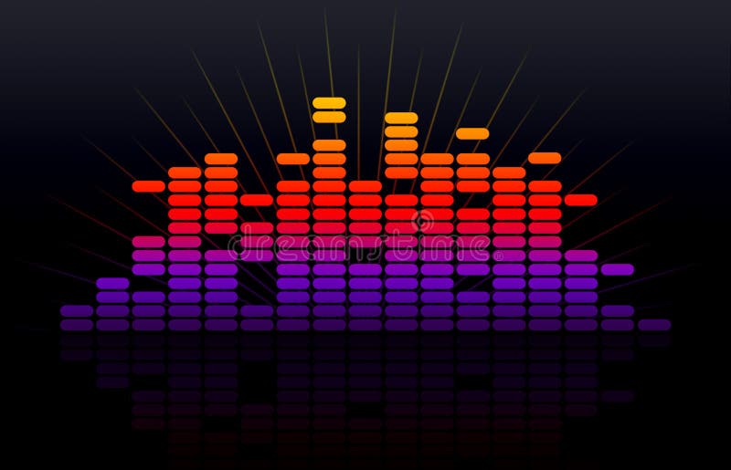 Digital music equalizer royalty free illustration