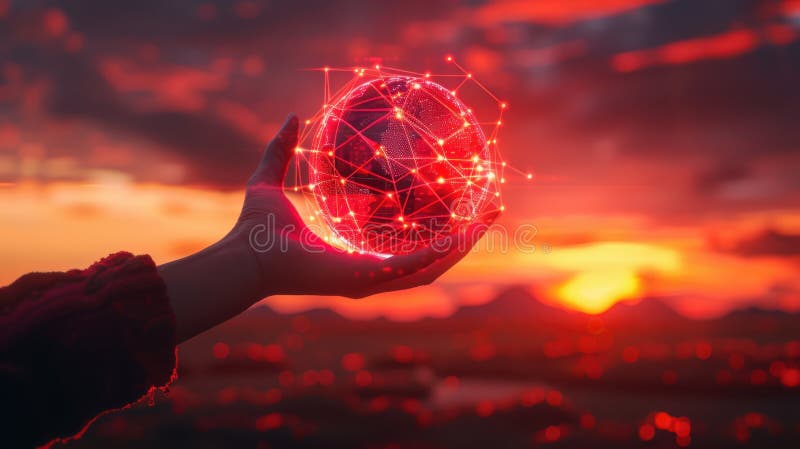 The Digital Networked Globe. stock photography.