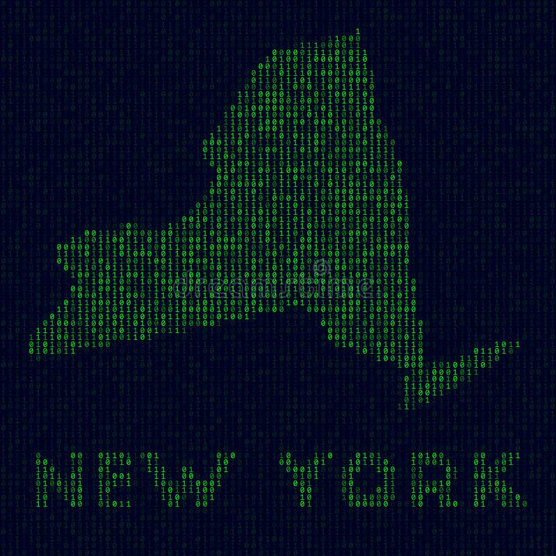 Digital New York City with Hot Glowing Edges, 3d Illustration Stock