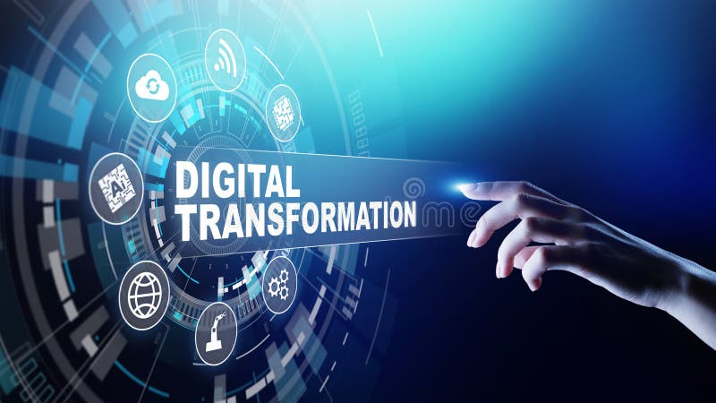 Digital omformning, s? ndring, innovation Aff? r och modernt teknologibegrepp royaltyfria foton