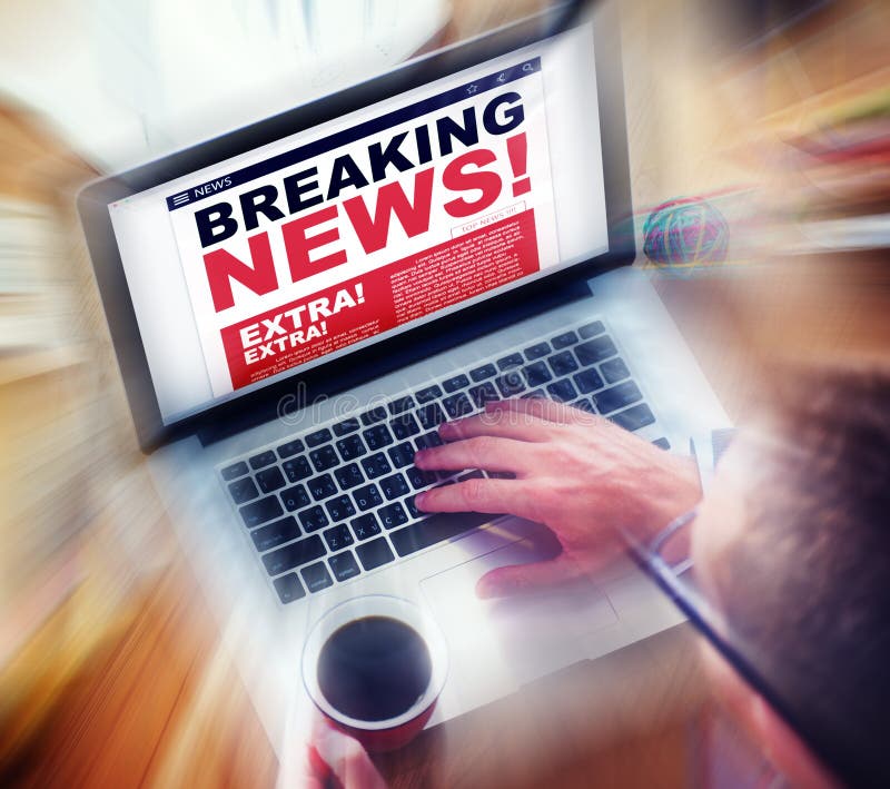 Digital Online Breaking News Headline Concept