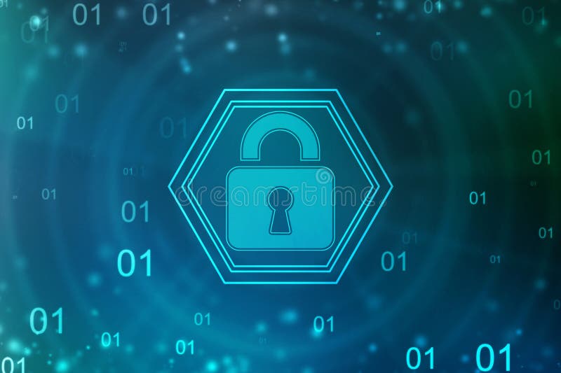 Technology Security Concept. Modern Safety Digital Background Cyber