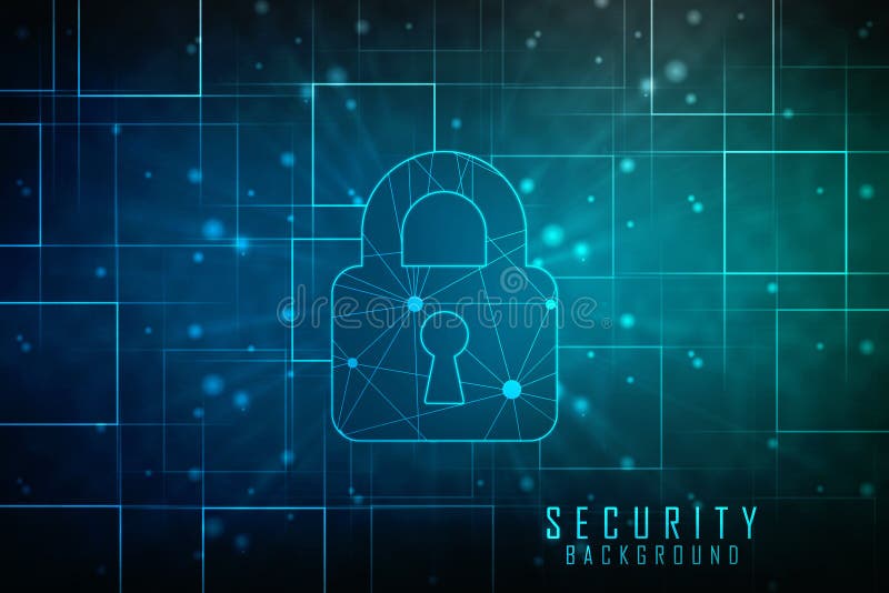 Technology Security Concept. Modern Safety Digital Background.Digital