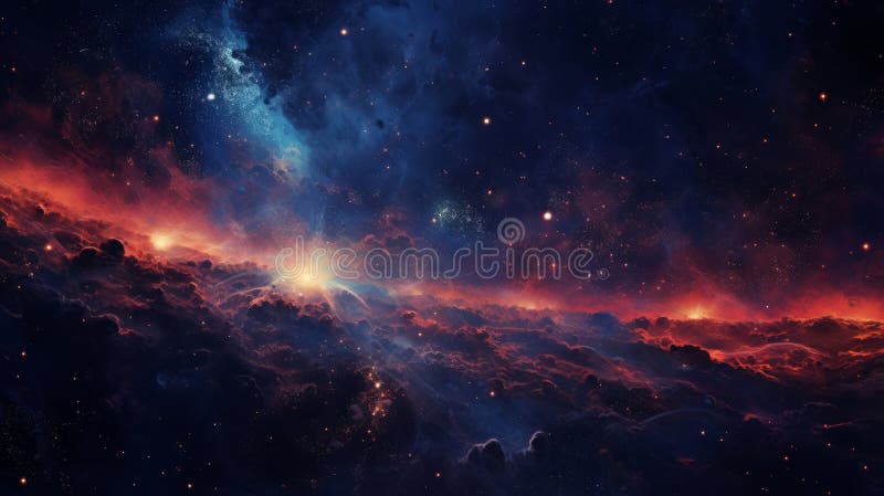 A digital painting of a hyper zoomed in universe vector illustration