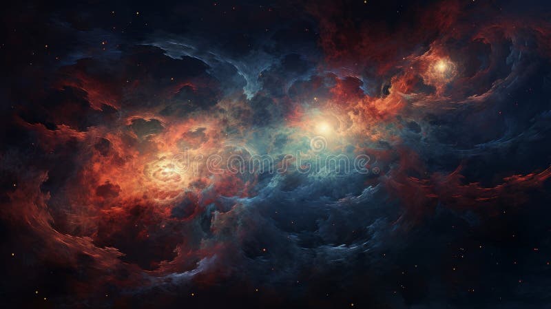 A digital painting of a hyper zoomed in universe vector illustration
