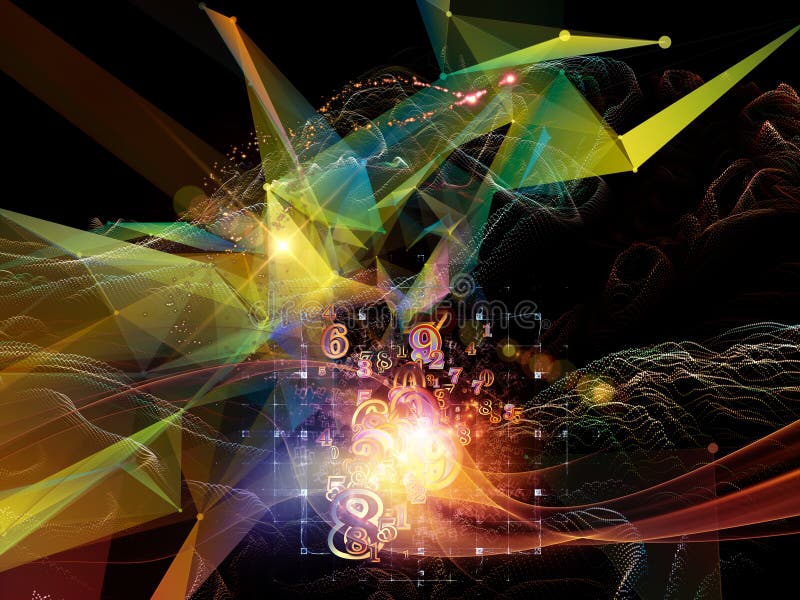 Digital Perspectives of Virtual World royalty free illustration