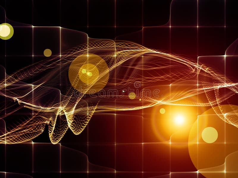 Digital Perspectives of Virtual World stock illustration
