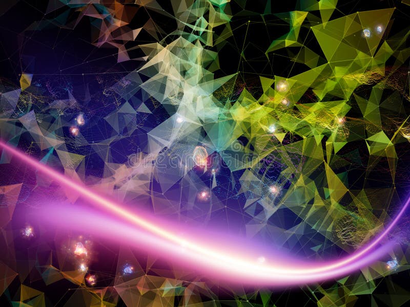 Digital Perspectives of Virtual World stock illustration