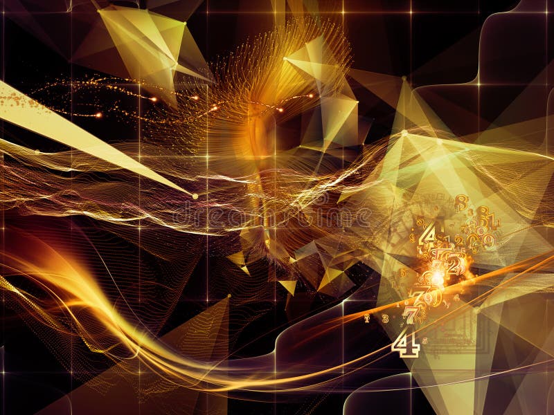 Digital Perspectives of Virtual World royalty free illustration