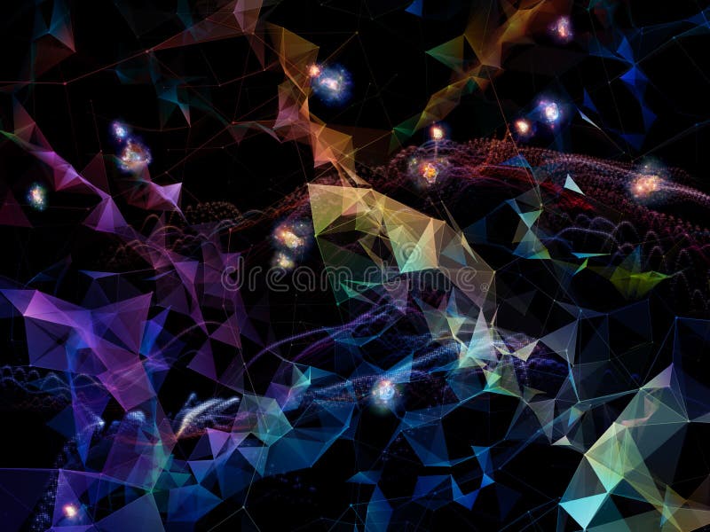 Digital Perspectives of Virtual World vector illustration