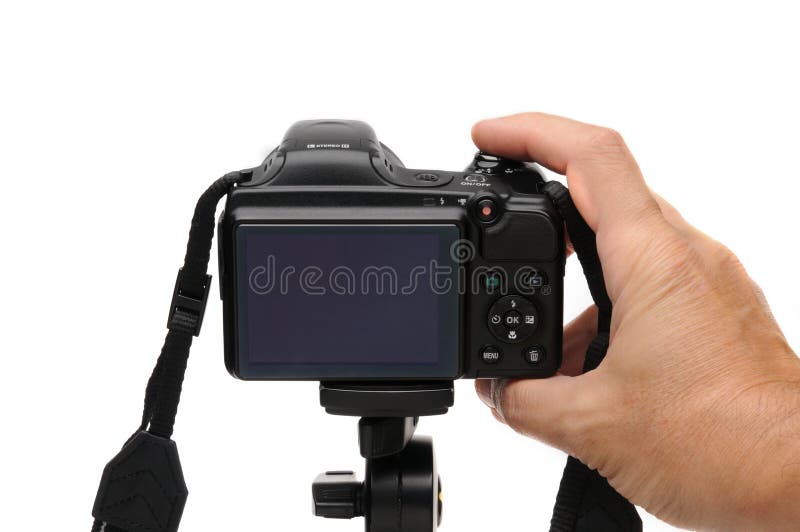 Digital Photo Camera on a White Background Stock Photo Image of