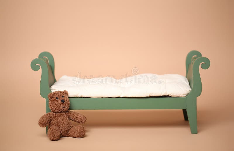 Digital Photography Background Of Isolated Vintage Baby Bed