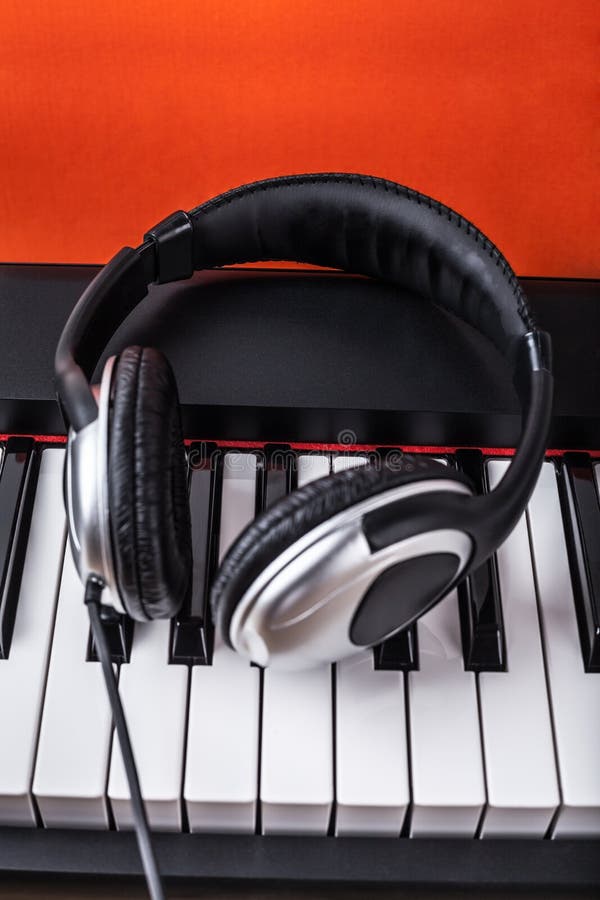 Digital Piano and Headphones Stock Image Image of harmony, abstract