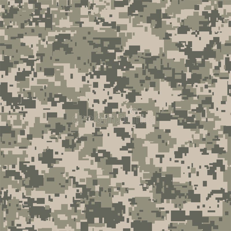 Digital pixel camouflage seamless pattern for your design. Vector Texture