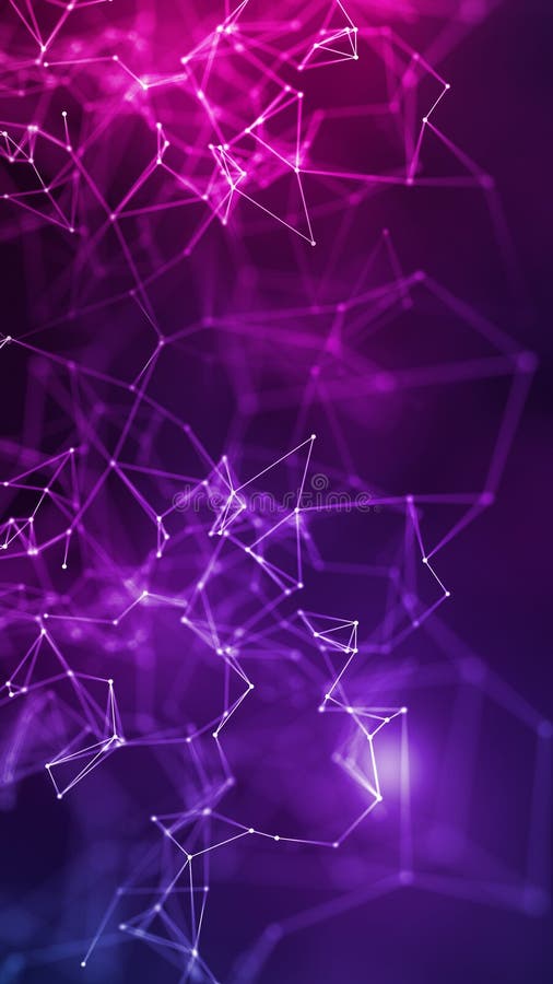 Digital plexus background, abstract geometric background of connection networks. 3D rendering vector illustration