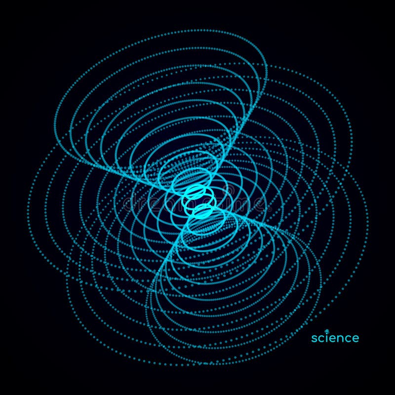 Digital plexus of glowing dots. Futuristic digital background for Science and technology royalty free illustration