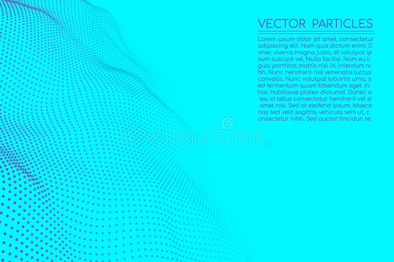 Digital plexus of glowing dots. Futuristic digital background for Science and technology royalty free illustration