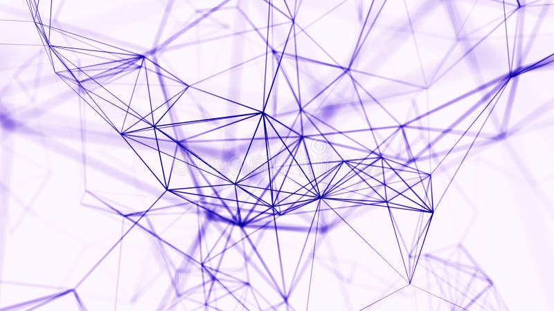 Digital plexus of glowing lines and dots. Abstract background. 3D rendering. Network or connection. 3d rendering vector illustration