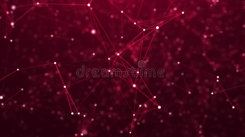 Digital plexus of glowing lines and dots. Abstract background. 3D rendering. Network or connection. 3d rendering vector illustration