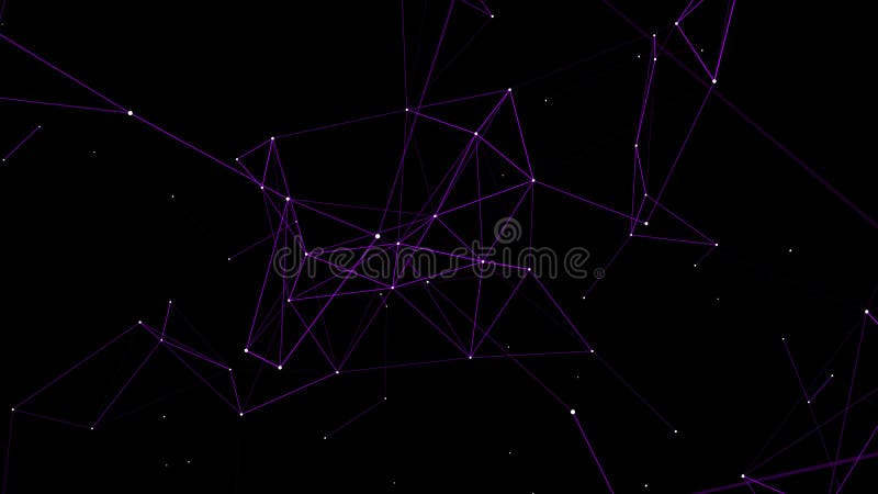 Digital plexus of glowing lines and dots. Abstract background. 3D rendering. Network or connection. Vector illustration royalty free illustration