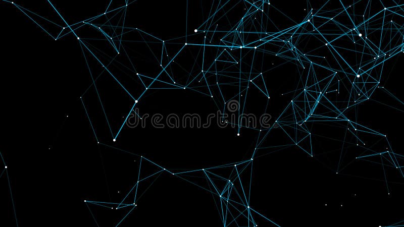 Digital plexus of glowing lines and dots. Abstract background. 3D rendering. Network or connection. Vector illustration vector illustration