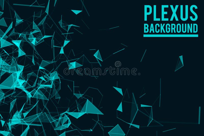 Digital plexus of glowing lines and dots. Futuristic digital background for Science and technology royalty free illustration