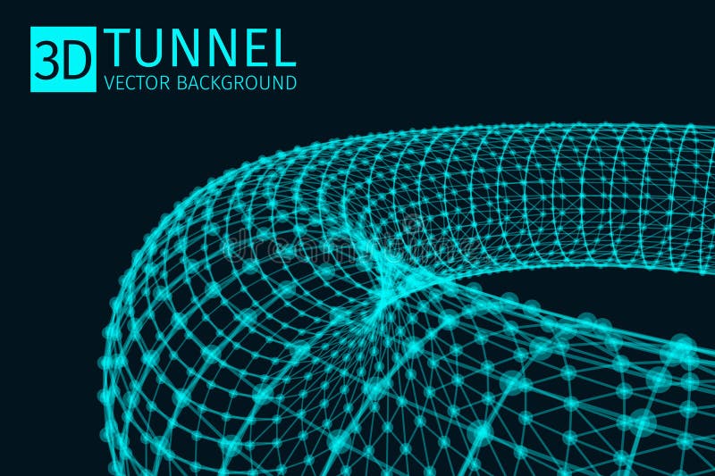Digital plexus of glowing lines and dots. Futuristic digital background for Science and technology royalty free illustration