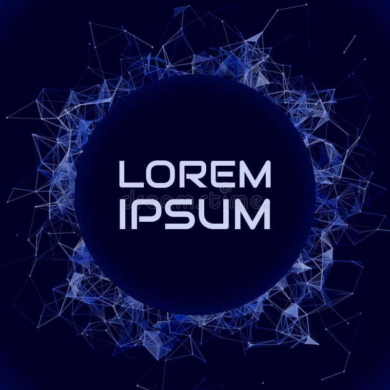 Digital plexus of glowing lines and dots. Futuristic digital background for Science and technology vector illustration