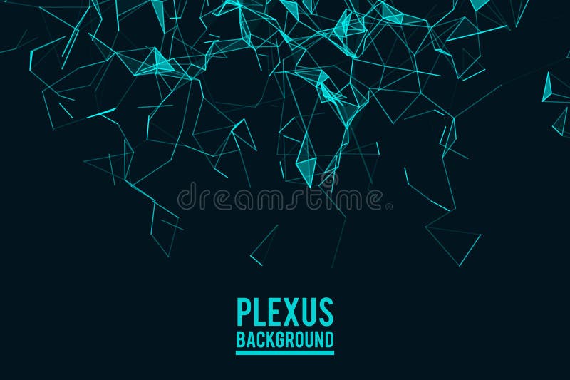 Digital plexus of glowing lines and dots. Futuristic digital background for Science and technology royalty free illustration