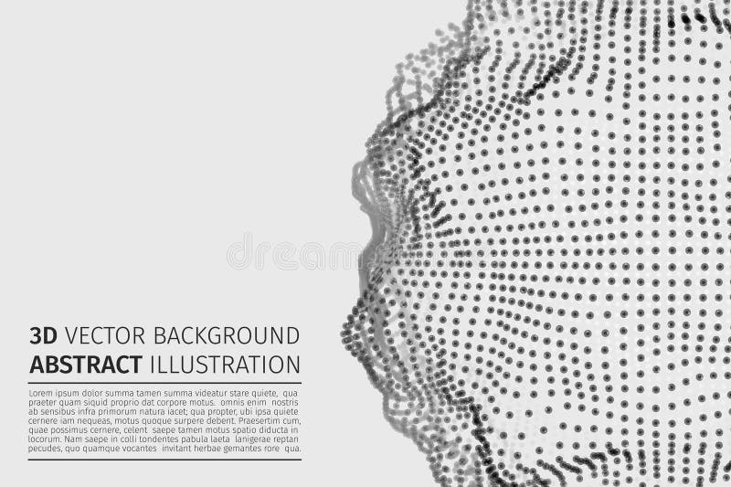 Digital plexus of glowing lines and dots. Futuristic digital background for Science and technology vector illustration