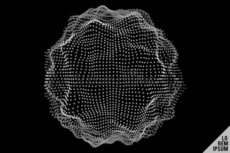 Digital plexus of glowing lines and dots. Futuristic digital background for Science and technology royalty free illustration