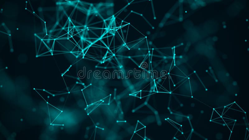 Digital plexus of many glowing lines and dots. vector illustration