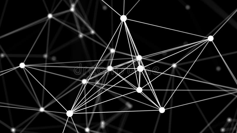 Digital plexus of white lines and dots. Abstract background. 3D rendering. Network or connection. 3d rendering stock illustration