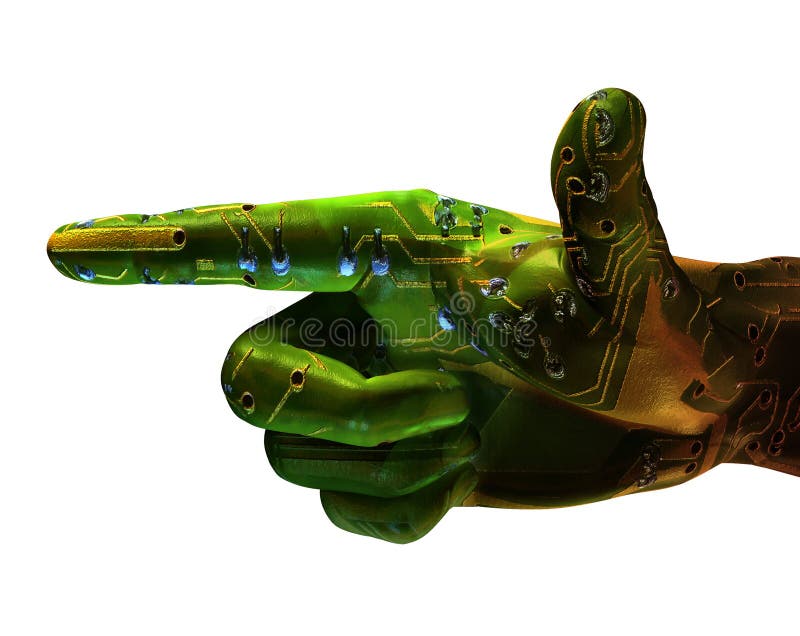 Digital Pointing Robot Hand royalty free illustration