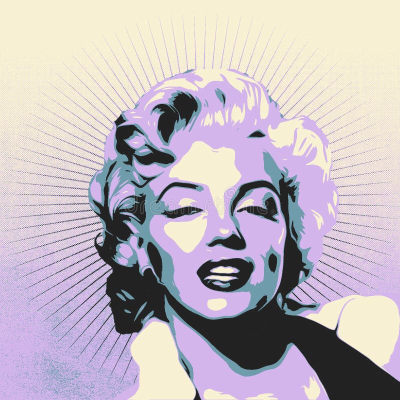 Digital portrait of Marylin Monroe